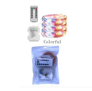 Home Holiday Lighting Remote Control AA Batteries Operated 200M 20LED Fairy Lights String Copper Wire Christmas Lights