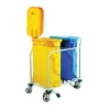 Hospital Funiture Stainless Steel Waste Collecting Trolley