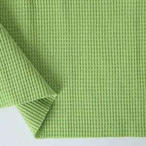 Hot 97%Cotton 3%Spandex 280GSM Stretch Waffle Fabric for Garment Co0014-12