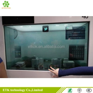 Hot sale 32 inch transparent lcd panel display with LED light source from Shenzhen ETK