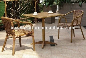 Hot sale!! bamboo like rattan wicker garden furniture chair outdoor patio set