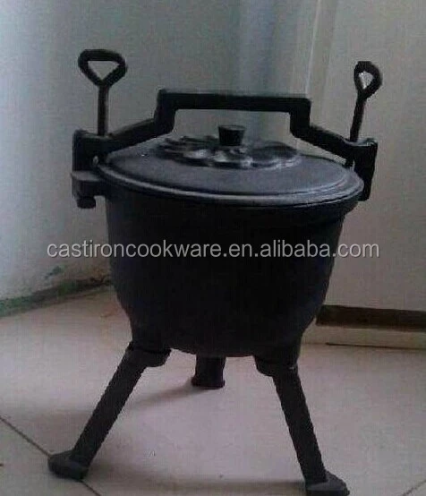 Hot Sale Cast Iron African Traditional Three Legged Pot
