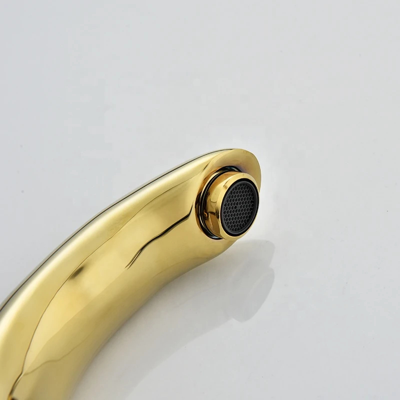 Hot Sale Deck Mount Sensor Water Tap Chrome Brass Automatic  Water Saving Bathroom Faucet