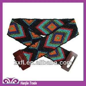 Hot Sale Fashion Colorful Hand-made Beaded Belts for Ladies