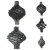 Import hot sale gate accessories ornaments wronght iron decorative fence parts from China