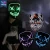 Import Hot Sale Halloween Mouth Black Neon Party mask  Party Club Bar DJ EL Light up Masks from China