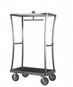 Hot sale hotel bellman cart trolley concierge birdcage trolley luggage cart
