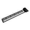 Hot Sale portable digital MIDI hand roll piano soft keyboard organ 61keys silicone flexible electronic piano