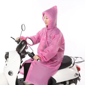 Hot Sale Reusable Outdoor Adult Waterproof EVA Raincoat
