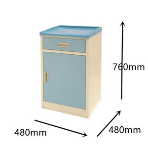 Hot Selling ABS Stainless Steel Iron Hospital Funiture Used Medical Table Bedside Cabinet with Drawers