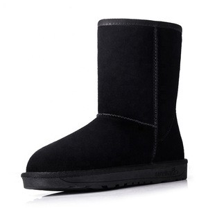 Hot selling classic warm leather snow boots women fashion factory wholesale girls boots