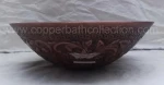 Hot Selling Double Wall Copper Bathroom Sink Embossed Antique Copper Hand Shampoo Sink Wash Basin India For Bathroom