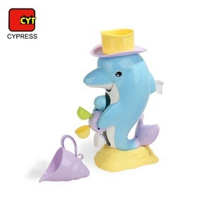 hot selling funny animals toys cute cartoon dolphin baby bath toy set for kids