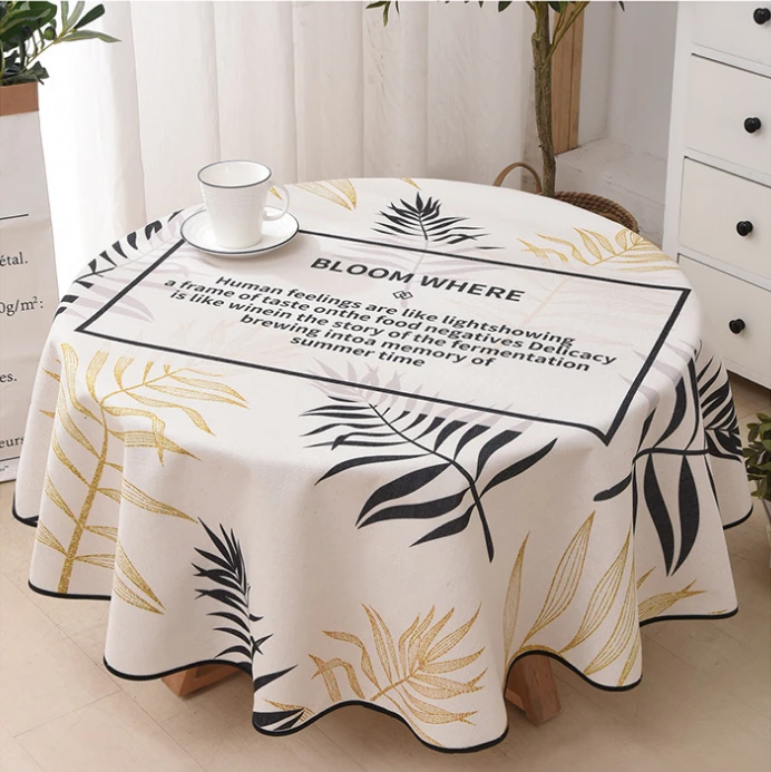 Hot selling High Quality Custom Soft Round Banquet Dining Tablecloth