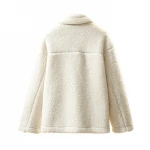 Hot Selling Winter Wool Cashmere Lady Womens Lamb Wool Coat