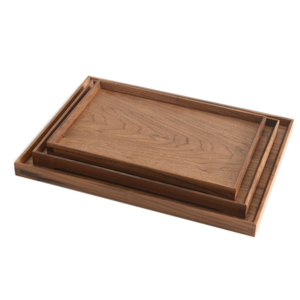 Hot-selling Wood Restaurant Tray Walnut Food Tray Brown Vegetable Tray Customized Processing