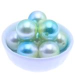 Hotsale 20mm Looose Chunky Round ABS Plastic Imitation Rainbow Colorful Pearl Beads For Necklace Jewelry
