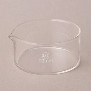 HUAOU Lab chemical Laboratory 80mm Flat bottom Borosilicate Glass Crystallizing Dish