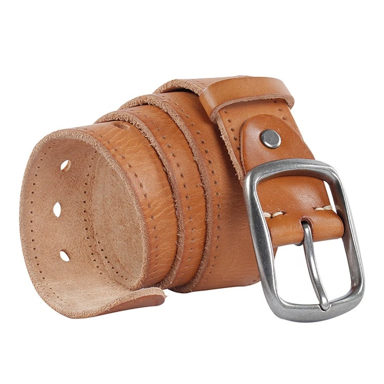 IGM Unisex OEM Color Cowhide Genuine Leather Belts with Handmade Stitching