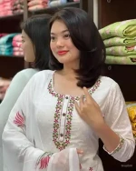 Indian Kurti Stitched Pure Viscose Embroidery Work Fashion Kurtis For Girls Kurti Set For Women India