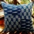 Import indigo blue cotton patch work cushion cover indigo cushion cover hand block print cushion cover from India