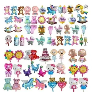 Inflatable Kids Boy Girl Children Toy Gifts Air Inflate Mini Cute Cartoon Characters Animals Vehicle  Foil Mylar Balloons Globos
