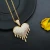 Import Ins Micro inlaid Zircon Jewelry Hip Hop Pendant Water Drop Heart shaped Lava Pendant necklace from China
