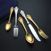 International stainless flatware embossed retro design cutlery gold royal heavy flatware