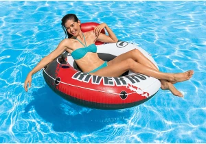 Intex Red River Run 1 Fire Edition Sport Lounge,53" Diameter Inflatable Water Float
