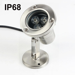IP68 Outdoor Stainless steel underwater using swimming pool 3W led 3000K underwater light for hotel fountain decoration