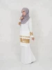Islamic Women Dress Baju Kurung Muslimah Gold Sequin Newest Abaya Kebaya