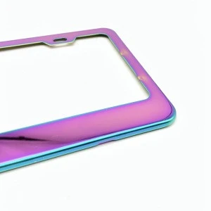 JDM Neo Chrome License Plate Frame Stainless Steel License Holder For American and Canada Car