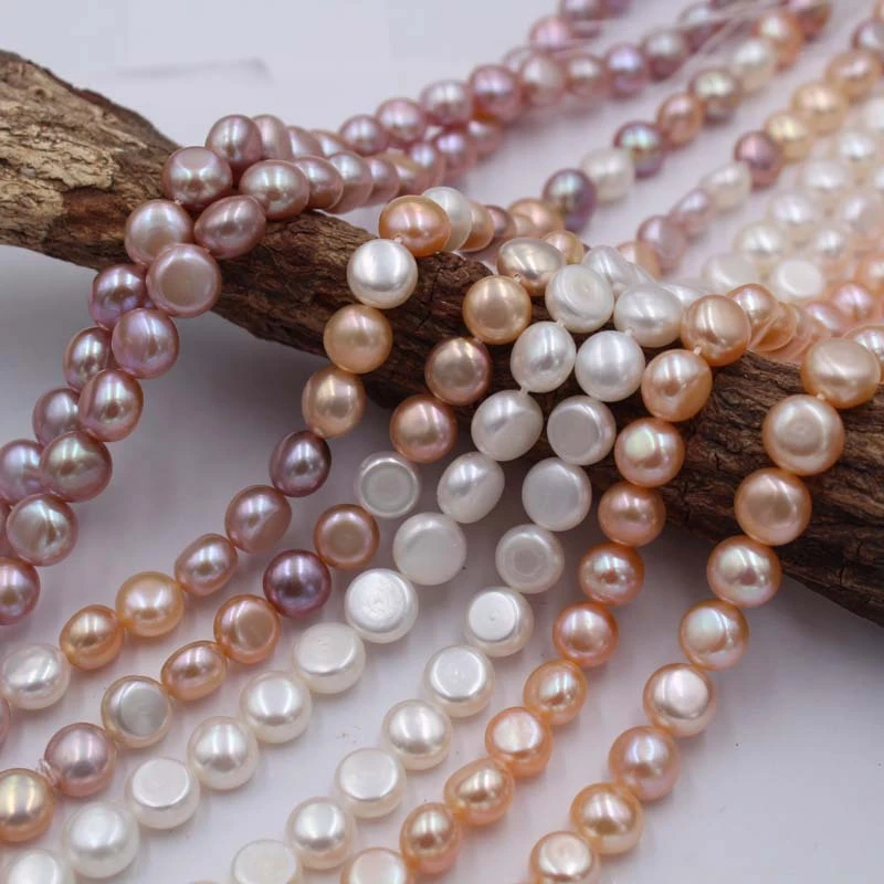 Jewelry Natural fresh water pearl, 8 mm, bread shaped pearls, scattered , DIY beads