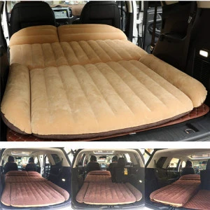 Khaki Wholesale Comfortable Inflatable Car Air Mattress Car Sleeping Mattress