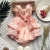 Import Kids clothing Easter day pink bunny appliqued baby romper lace ruffled bubble romper from China
