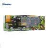 kids favorite toys Dinosaur transport car carrier truck toy with 6 mini plastic dinosaurs and 4 diecast cars carton tracks