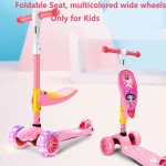 kids foot scooter 3 wheels girl kick toy scooter baby adjustable children foot scooter