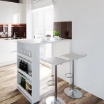 Kitchen Breakfast Bar Table Dining Table Coffee Table with Storage Rack