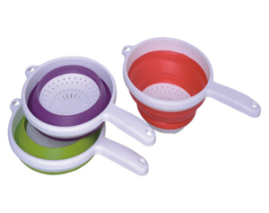 Kitchen Collapsible Strainer, Over The Sink Strainer With Steady Base For Standing