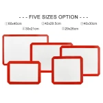 Kitchen custom heat resistant large silicon rubber pastry mats set reusable silicone baking mat