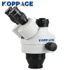KOPPACE 3.5X-90X Trinocular Stereo Microscope lens Trinocular Industrial Microscope lens 0.5X CTV adapter Continuous Zoom lens