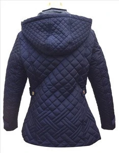 Lady clothes Padded Diamond Quilted Parka Jacket for Women