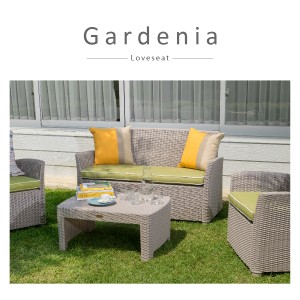 Lagoon Gardenia Loveseat Modern Garden Sofa Set Wicker Living Room Royal Outdoor Furniture Patio