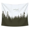 large tie dye digital printed black and white mountain forest wall tapestry hanging