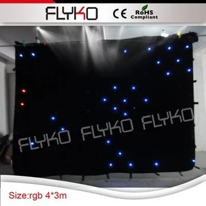 led lighting solar energy new products guangzhou rgb led star curtain dj booth led star cloth