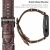 Import Leefirst Retro Top Grain Genuine Leather Band Replacement Strap with Stainless Steel Clasp for Apple Watch Series 321 from China