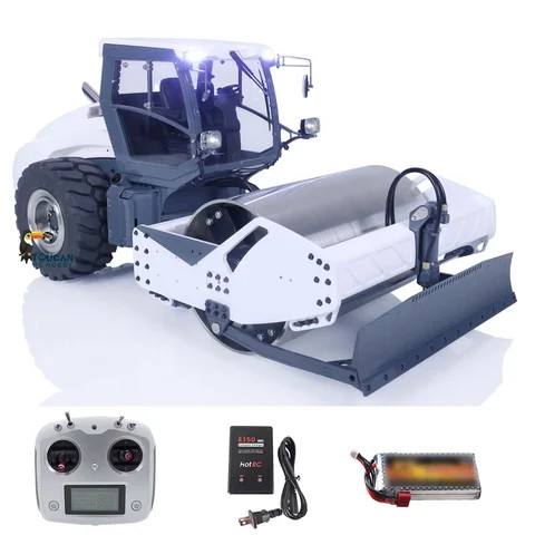 LESU 1:14 Aoue-H13i Hydraulic RC Road Roller RTR Metal Construction Wheeled Car Remote Controller Servo Motor ESC Toys