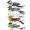 Lifelike 70mm 10g feather tail 2 hooks double jointed handmade artificial bait fishing lures duck