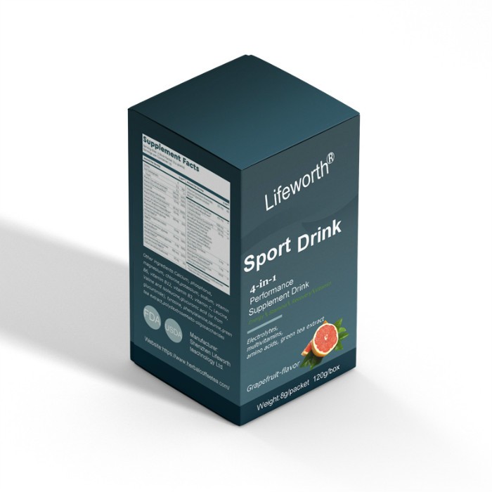 Lifeworth grapefruit vitamin supplement energy drink private label