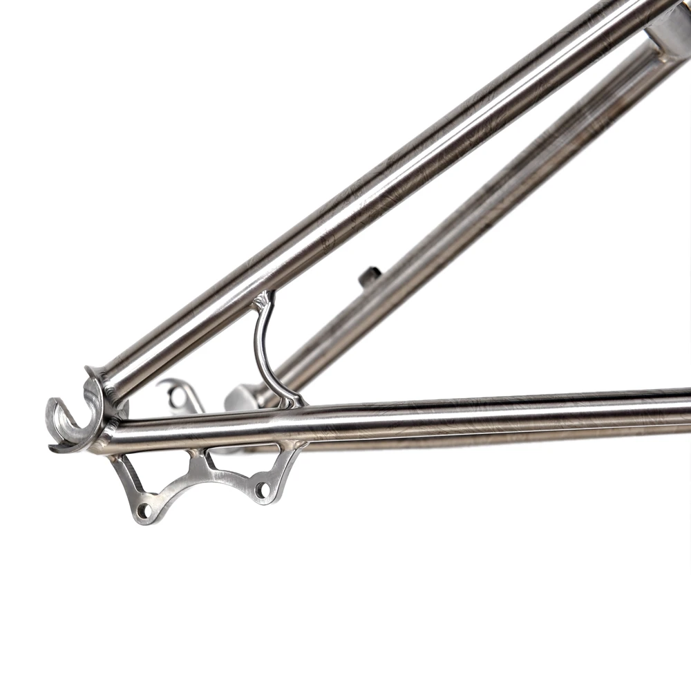 Light weight High quality Custom Titanium alloy folding bicycle frames waltly titanium frames road bike frame disc